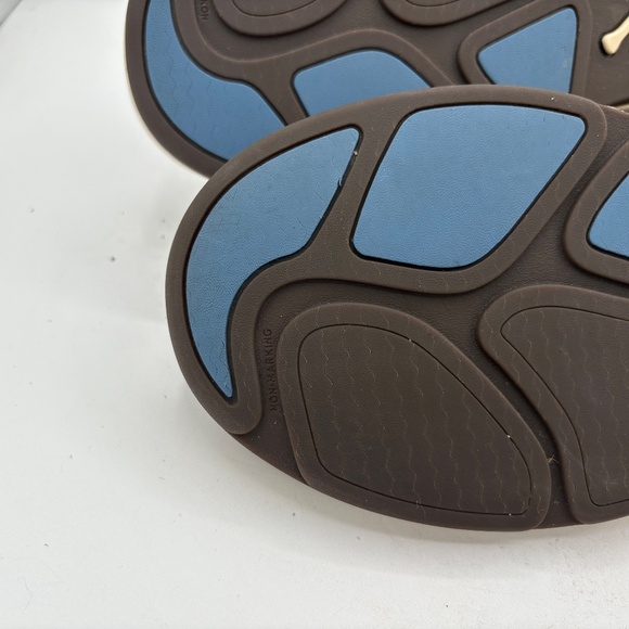 Olukai Makia Ulana Kai Brown Leather and Mesh Knit Shoes Mens Size 10 - Picture 14 of 15